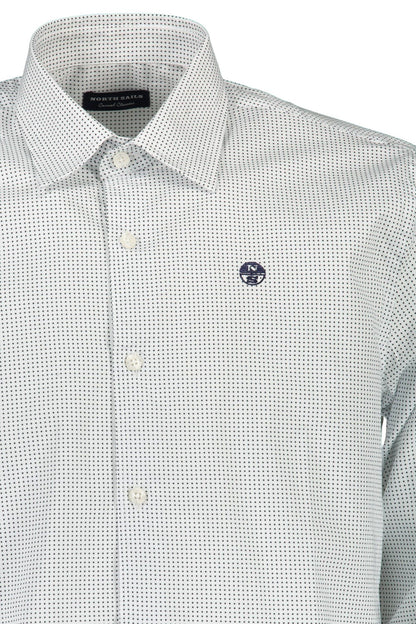 White Cotton Men Shirt