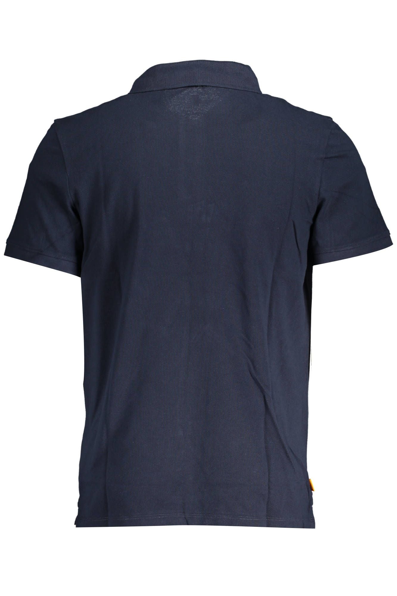 Blue Cotton Men Polo Shirt