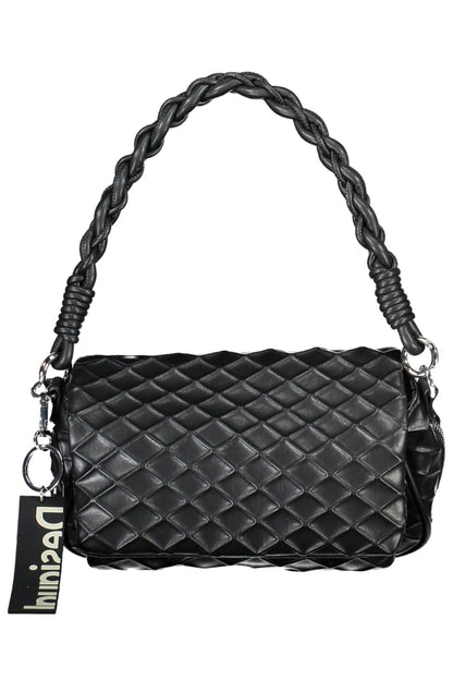 Black Polyethylene Women Handbag