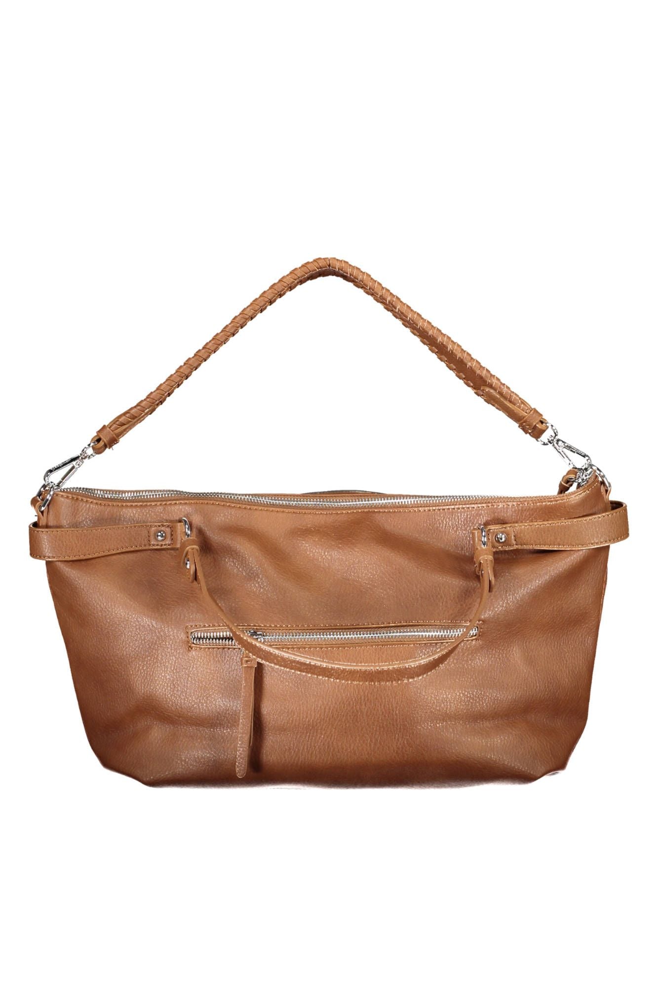 Brown Polyethylene Women Handbag