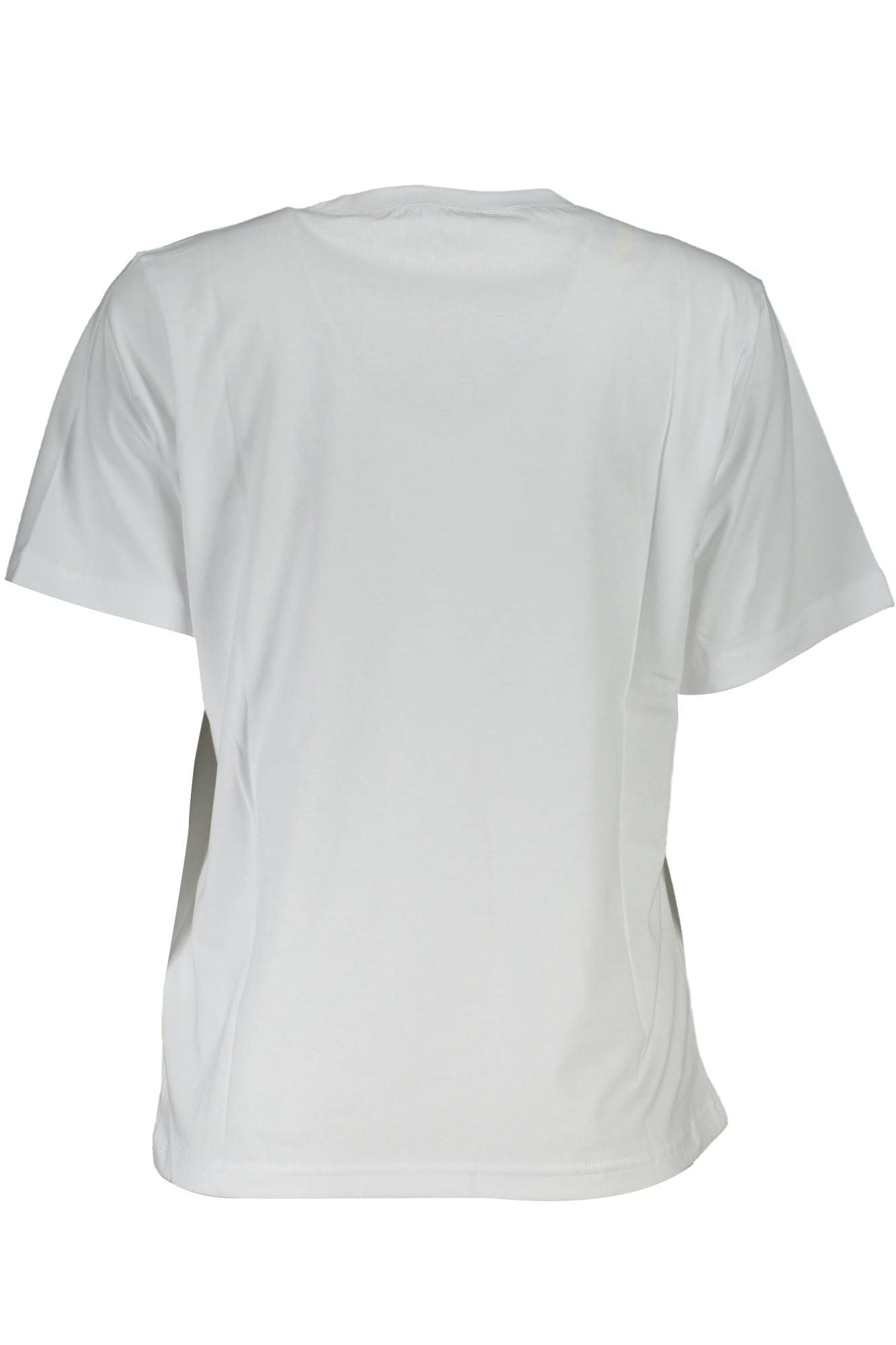 White Cotton Women T-Shirt