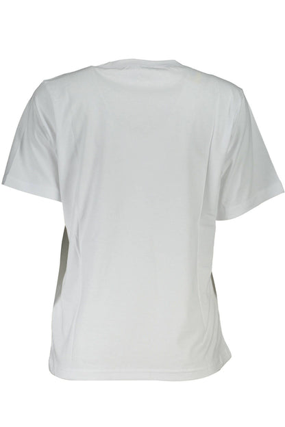 White Cotton Women T-Shirt