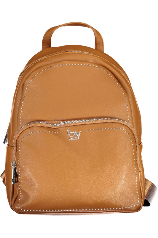 Brown Polyethylene Women Backpack