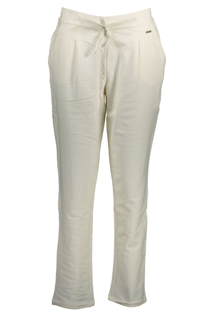 White Cotton Women Sports Trouser