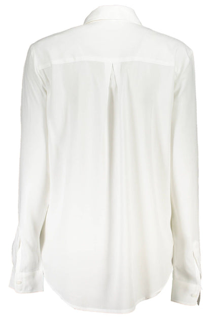 White Viscose Women Shirt