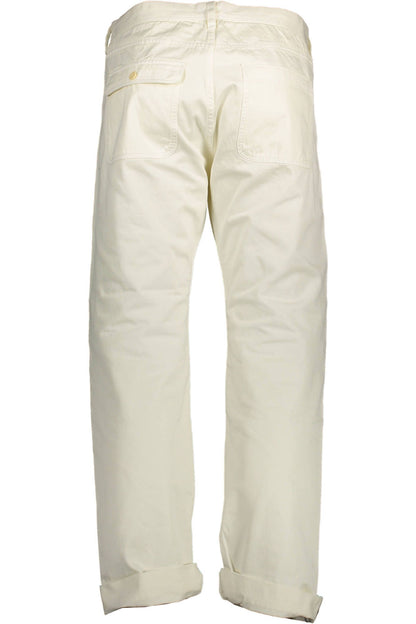 White Cotton Men's Trouser