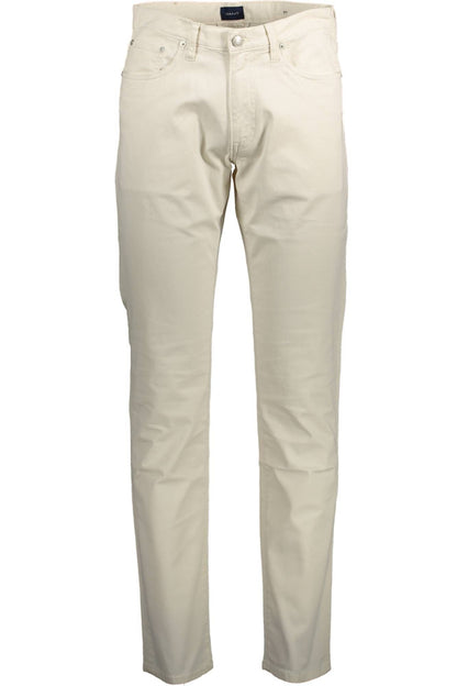 White Cotton Men Trouser