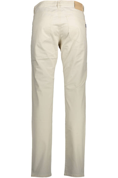 White Cotton Men Trouser