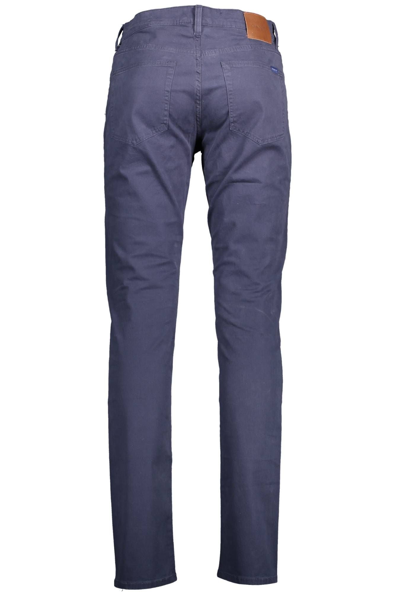 Blue Cotton Men Trouser