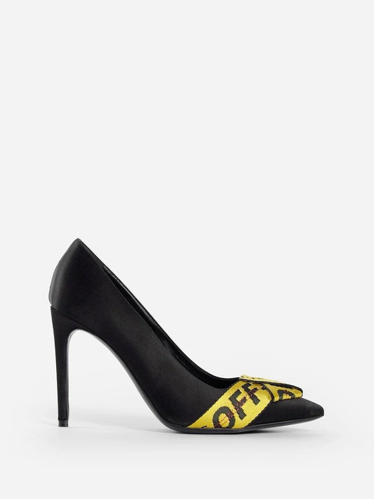 Black Leather Women Pump