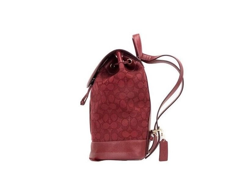 Dempsey Red Apple Signature Jacquard Canvas Logo Patch Backpack