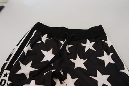 Pantalones DG Royals con estampado de estrellas en blanco y negro