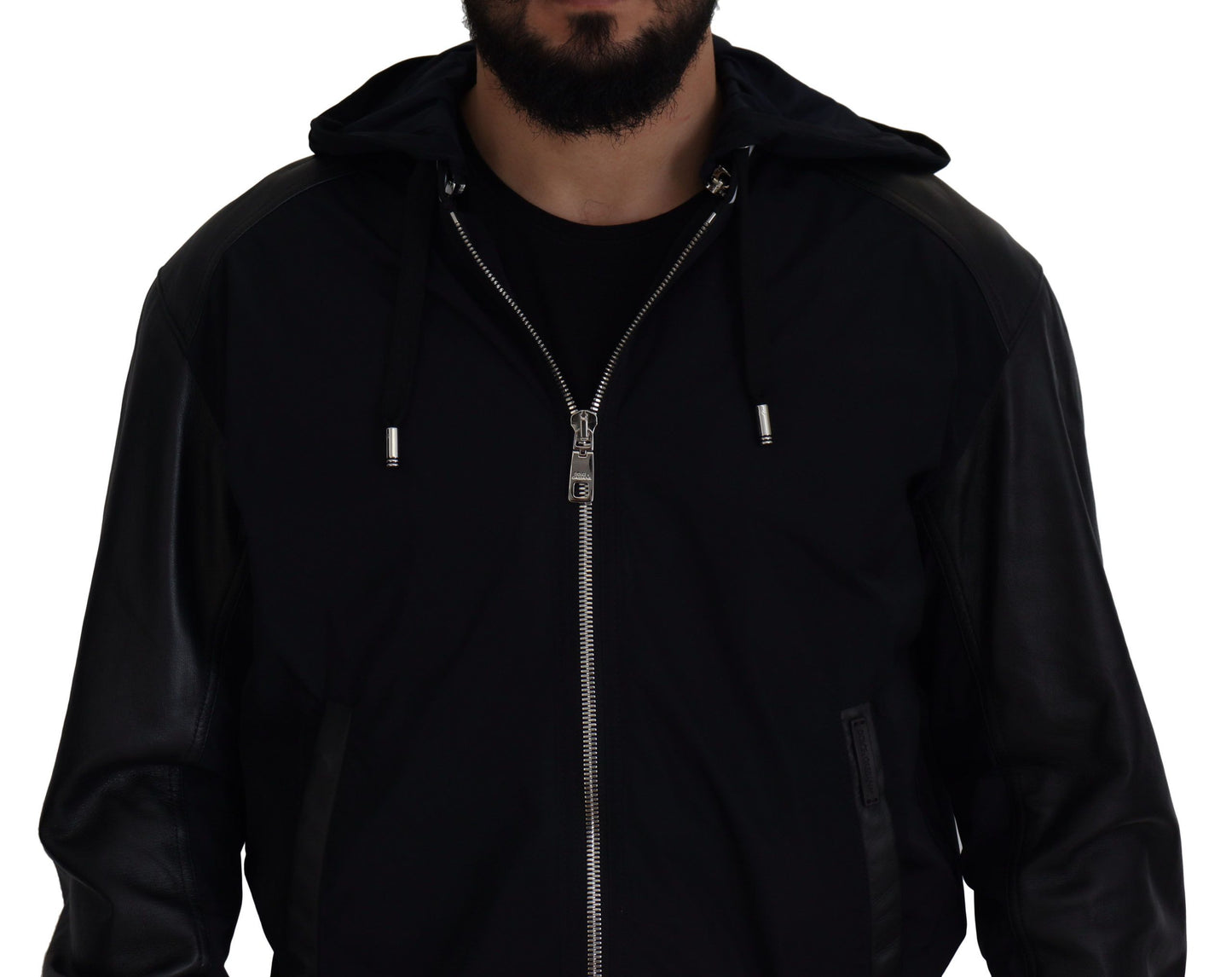 Elegant Black Bomber Blouson Jacket