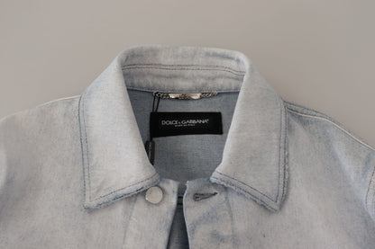 Elegant Light Blue Denim Jacket