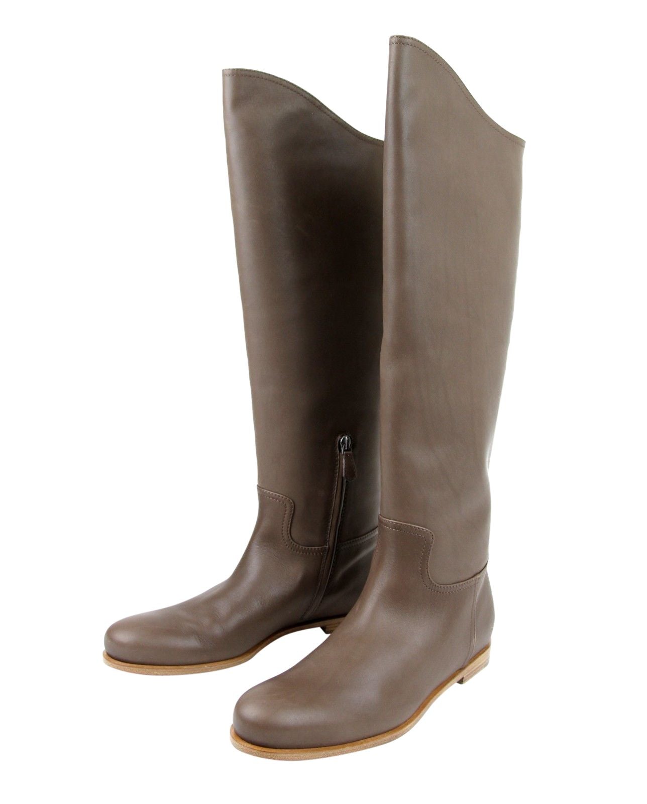 Women's Brown Leather Tall Boots