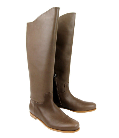 Women's Brown Leather Tall Boots