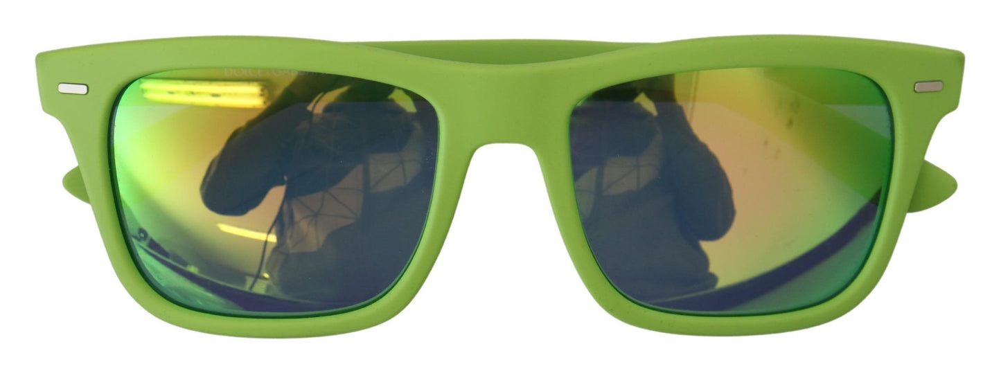 Acid Green Chic Full Rim Sunglasses