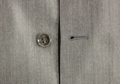 Elegant Gray Wool Silk Blend Formal Vest