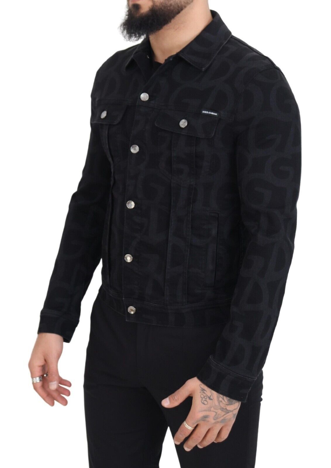 Iconic Black Cotton Denim Jacket