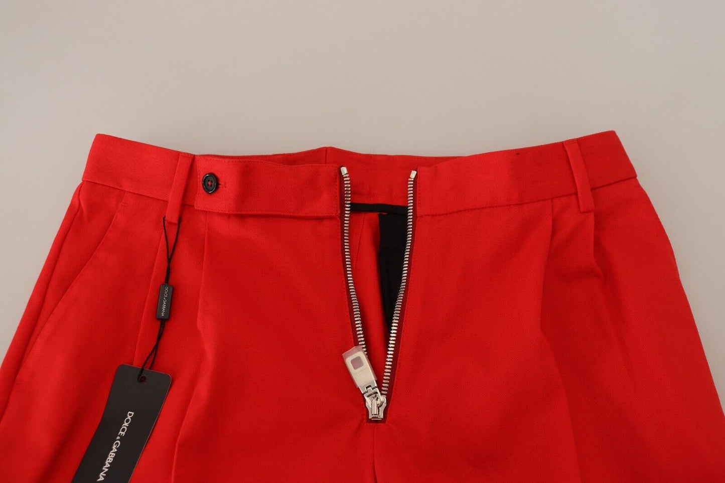 Pantalon homme coupe droite rouge en coton