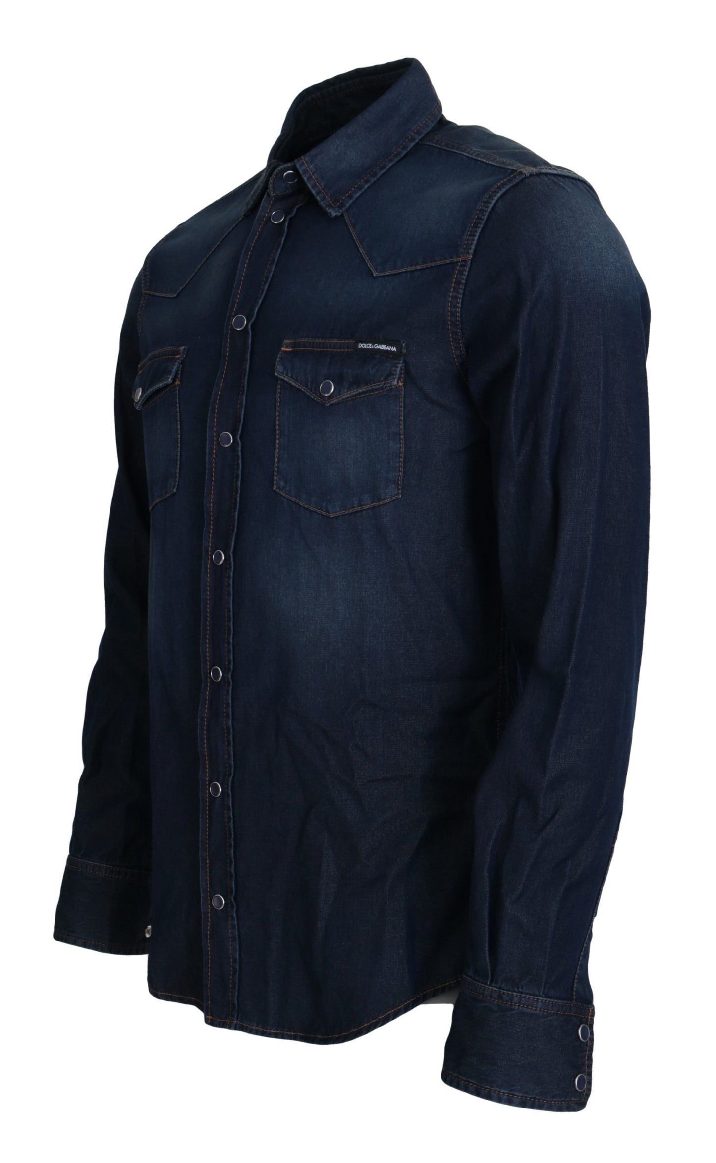 Slim Fit Casual Denim Shirt in Blue