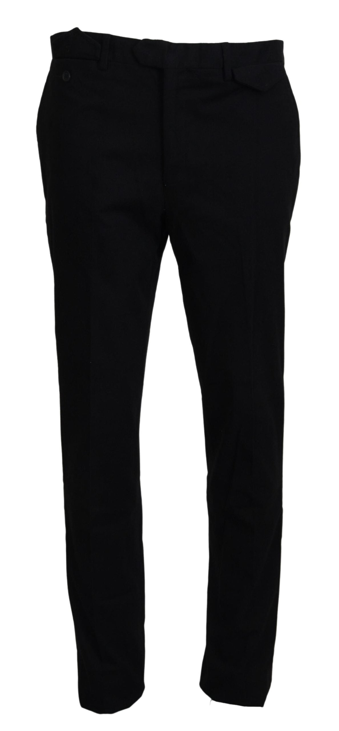 Elegant Black Cotton Trousers for Men