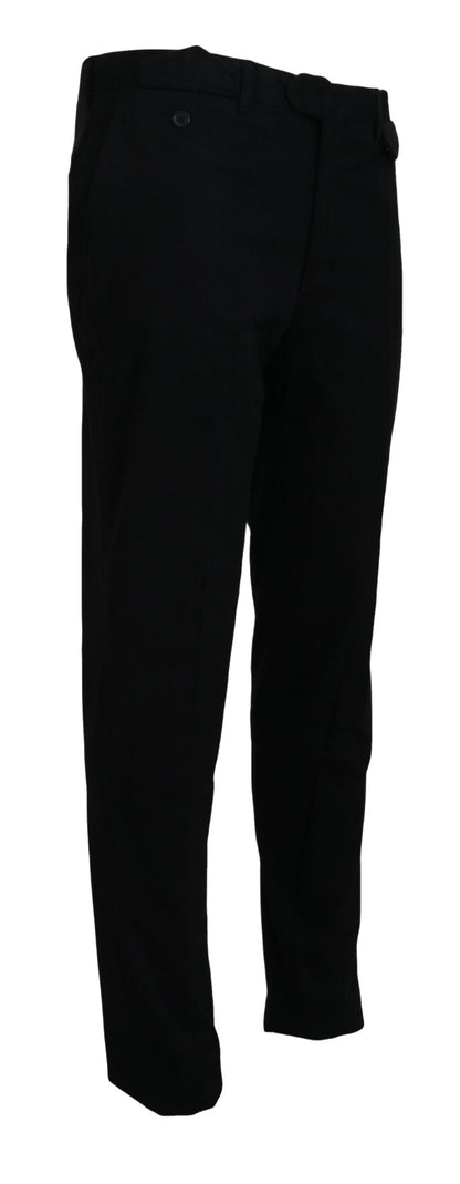 Elegant Black Cotton Trousers for Men