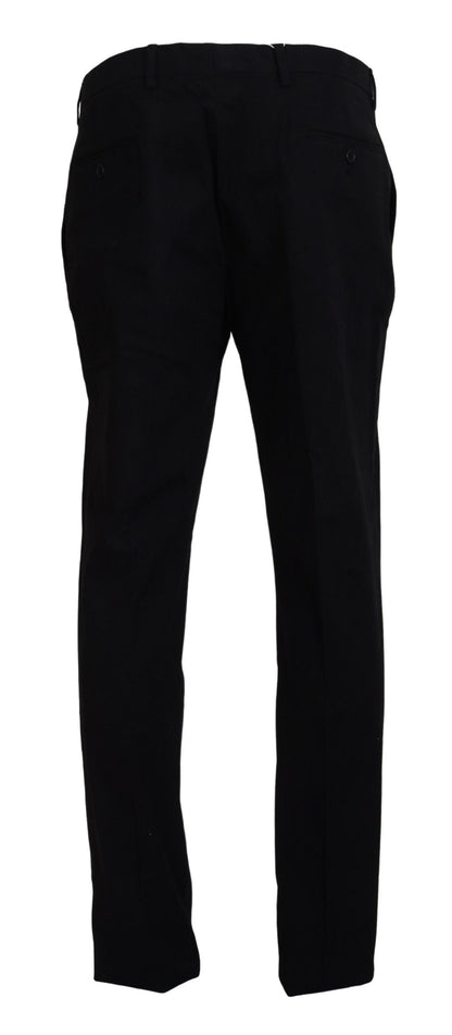 Elegant Black Cotton Trousers for Men