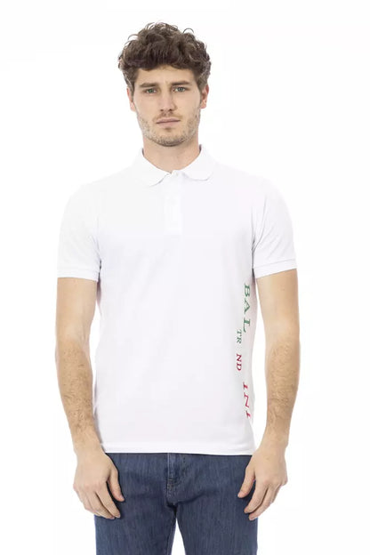 White Cotton Men Polo