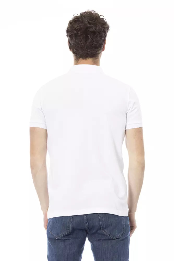 White Cotton Men Polo