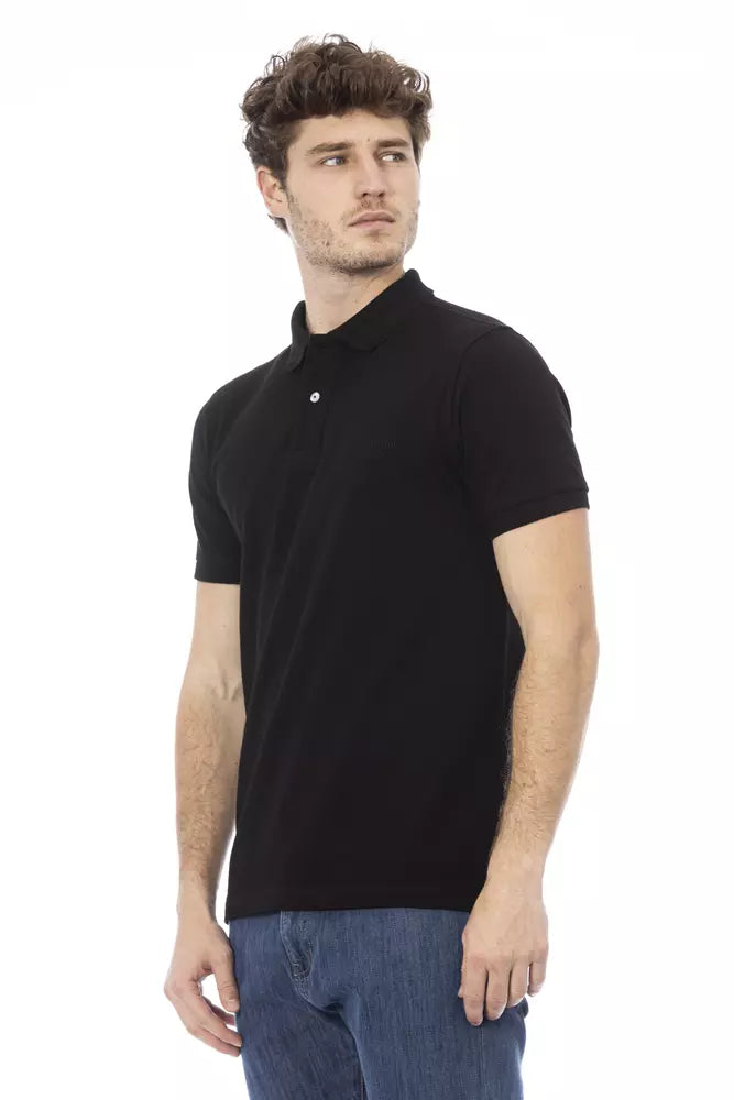 Polo de algodón negro