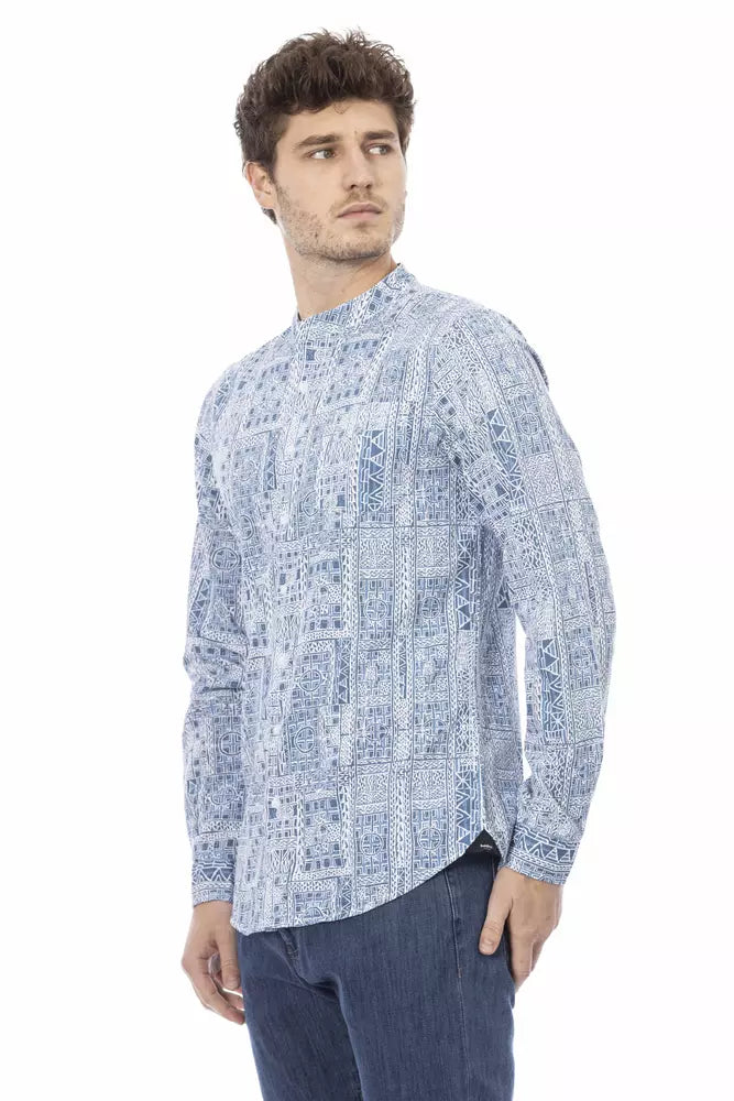 Chemise en coton bleu clair