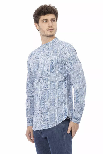 Chemise en coton bleu clair