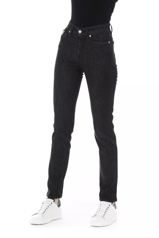 Black Cotton Women Jeans