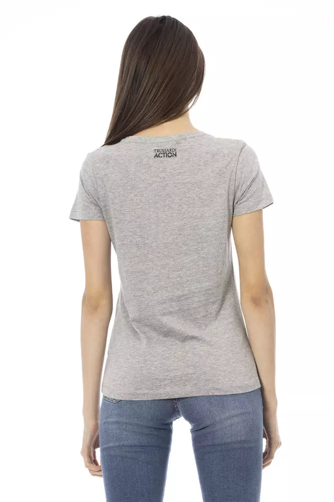 Tops et t-shirts en coton gris