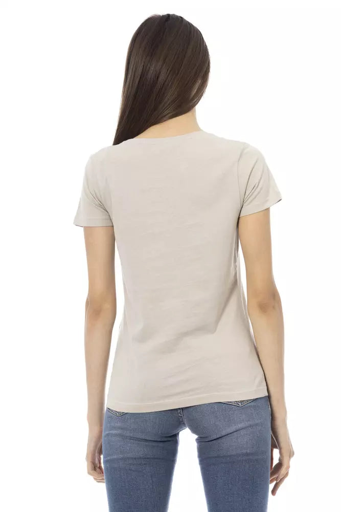 Tops et t-shirts en coton beige