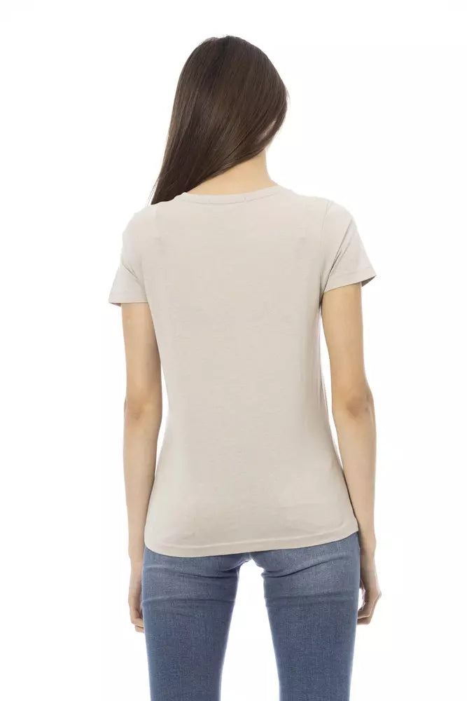 Tops et t-shirts en coton beige