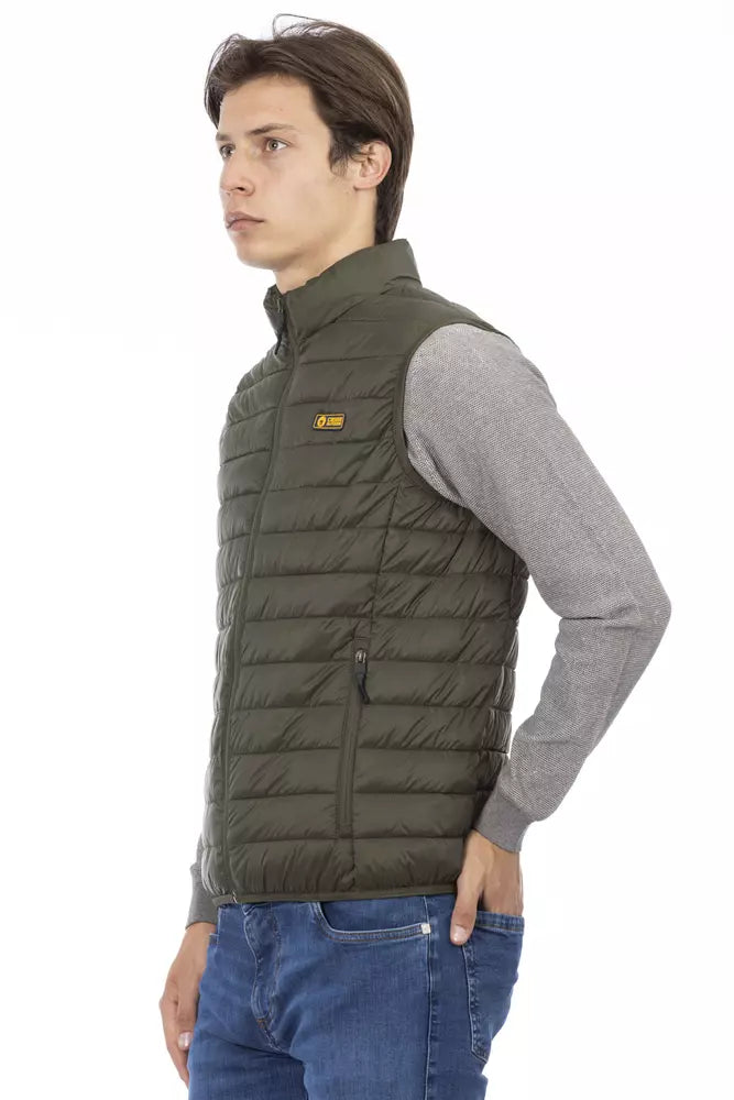 Green Polyester Men Jacket