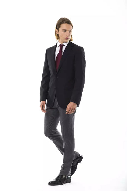 Black Wool Mens Blazer