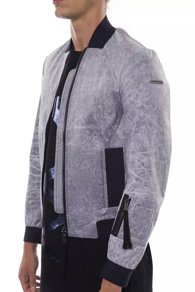 Chaqueta de poliéster gris