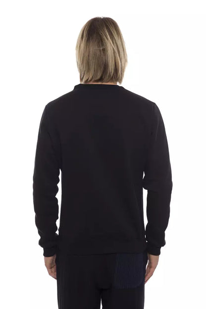 Black Cotton Men Sweater