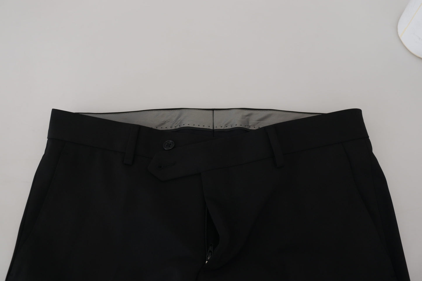 Pantalones de vestir formales para hombre elásticos de algodón negro