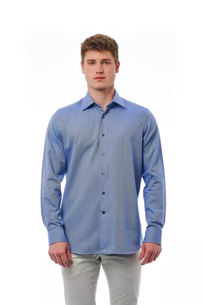 Light Blue Cotton Men Shirt