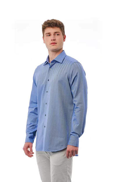 Light Blue Cotton Men Shirt