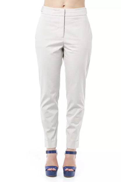 Beige Cotton Women Pant