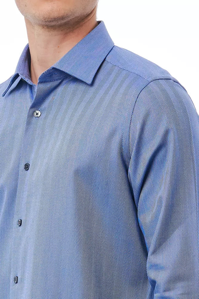 Light Blue Cotton Men Shirt