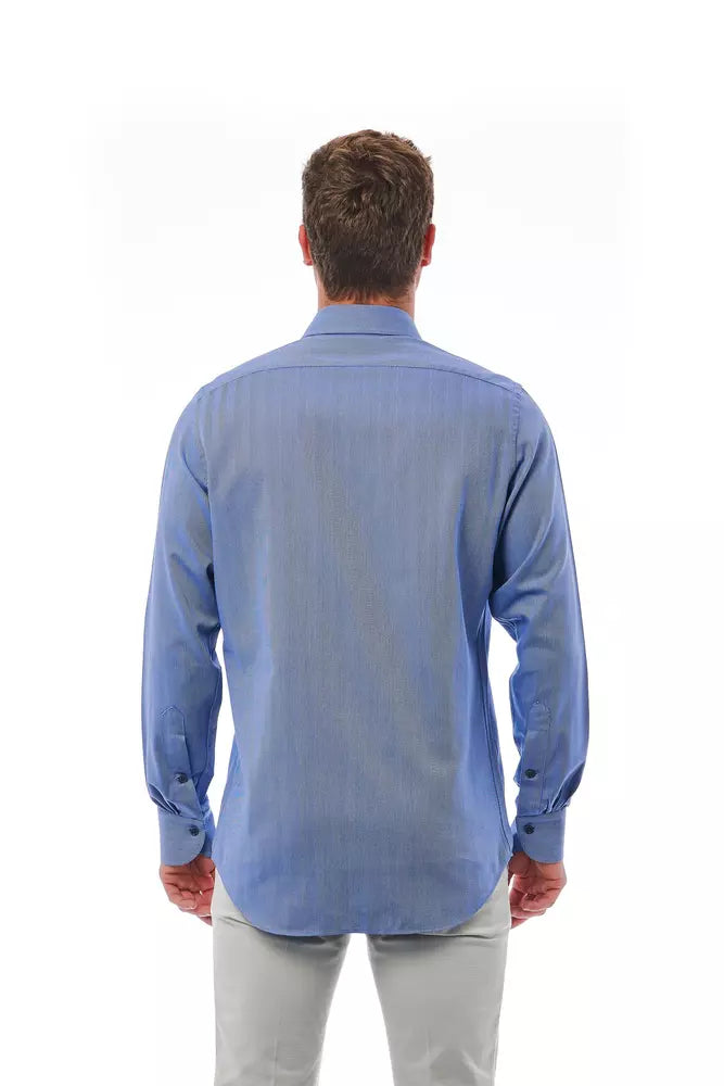 Light Blue Cotton Men Shirt