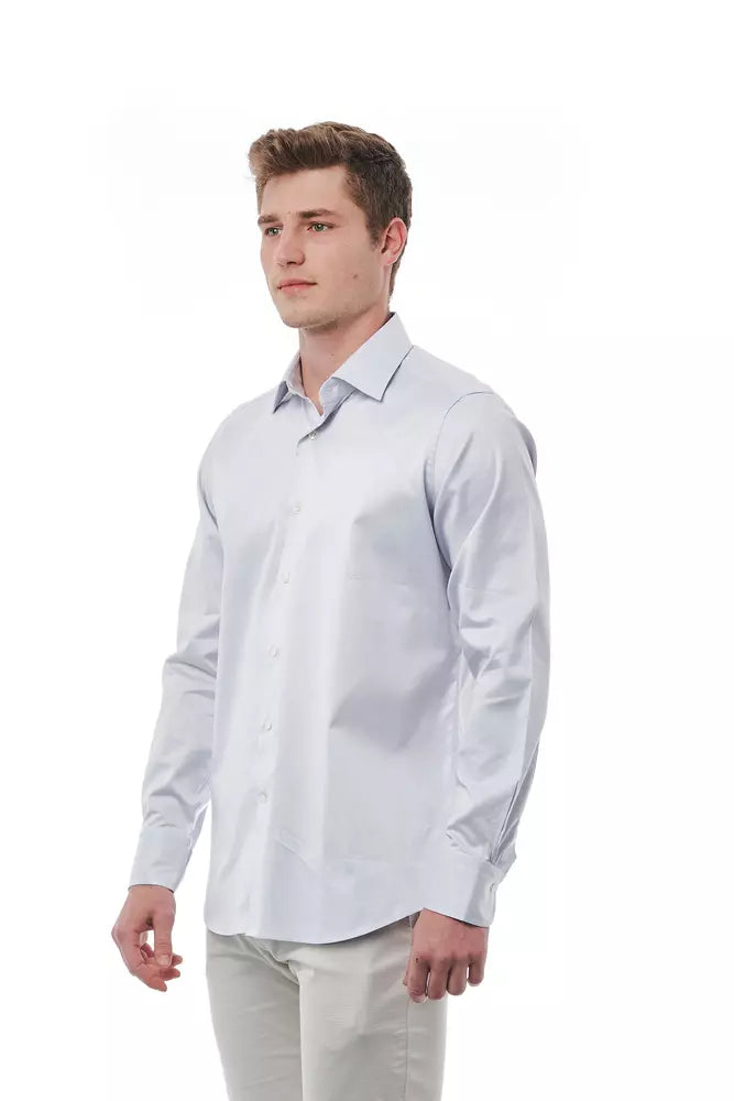 Gray Cotton Men Shirt