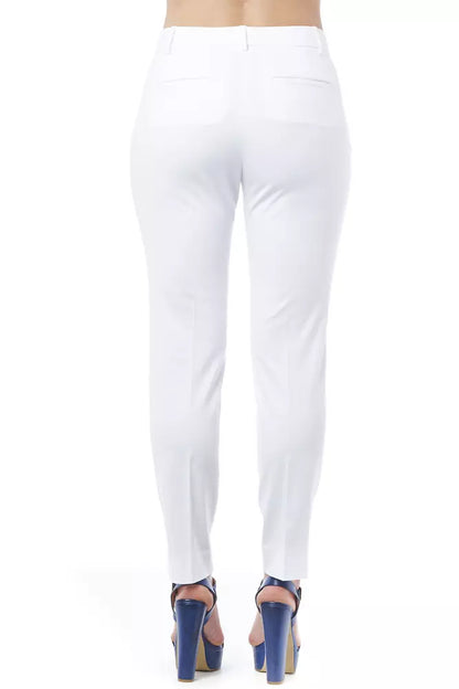 White Cotton Women's Trouser