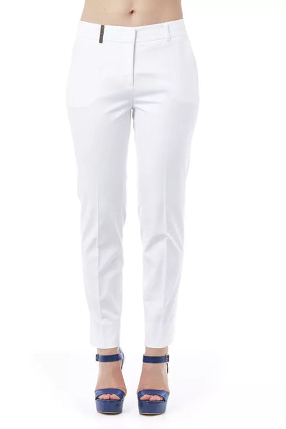 White Cotton Women Pant